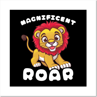 Cute Lion Magnificiet Roar Posters and Art